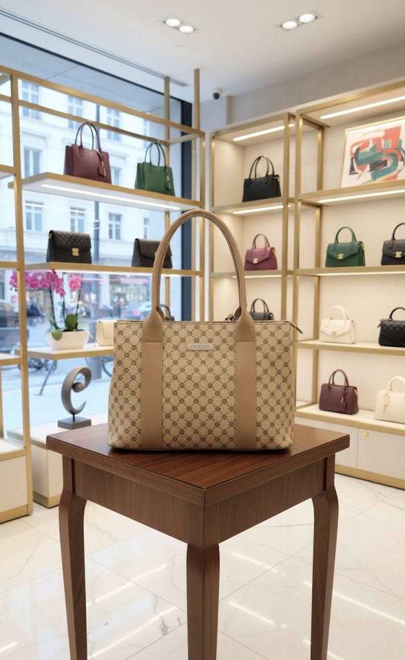 Kurt Geiger London Structured Monogram Shoulder Bag – Luxury Designer Bag