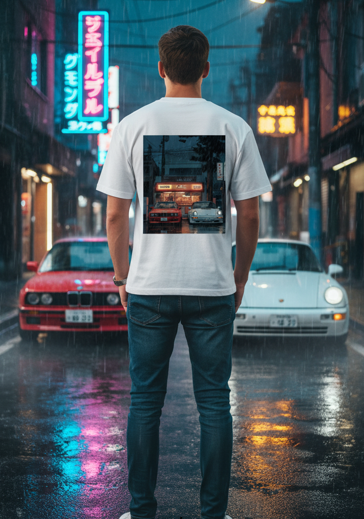 Vintage Car Silhouette T-Shirt for Men | Modern Streetwear