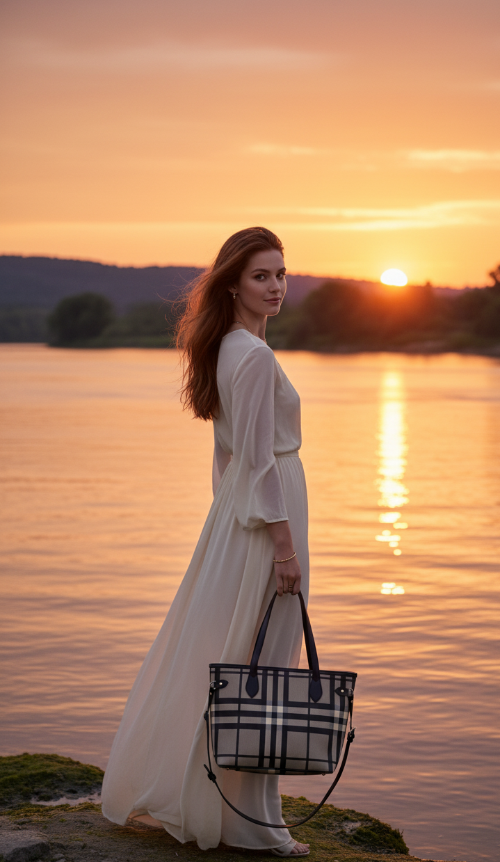 Louis Vuitton Neverfull MM Tote Bag – Damier Ébène Luxury Designer Tote