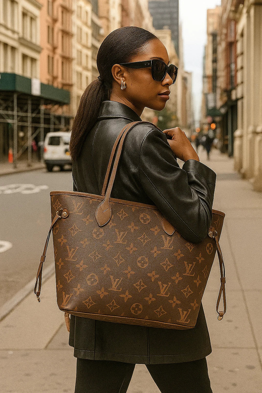 Louis Vuitton Neverfull MM Tote Bag – Iconic Monogram Designer Tote